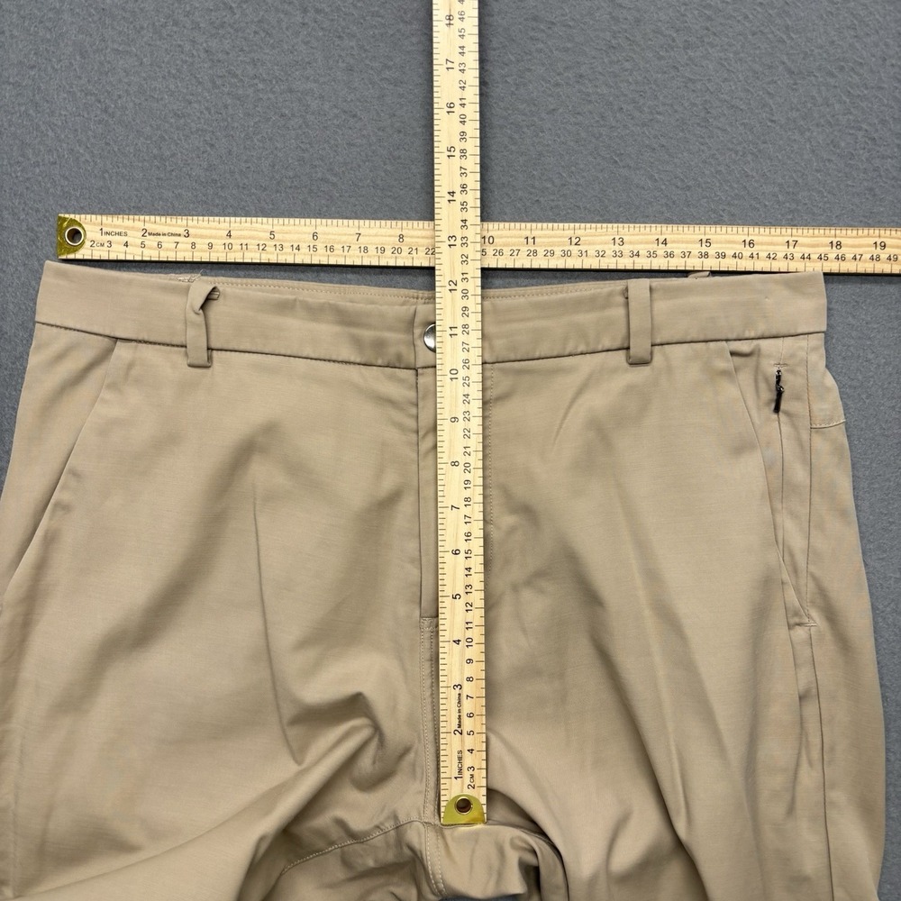 Lululemon Mens 36x33 Beige Commission Pants‎ Chino Warpstreme Performance Golf - Picture 7 of 15